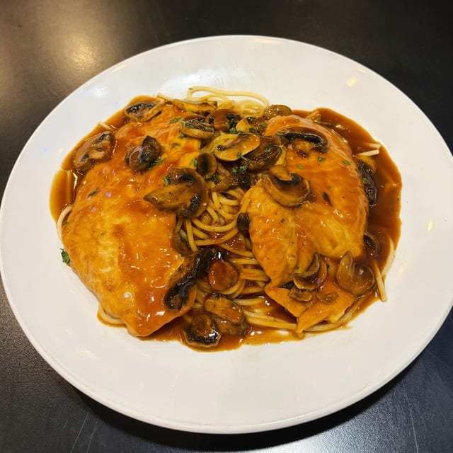 Chicken Marsala Pasta.