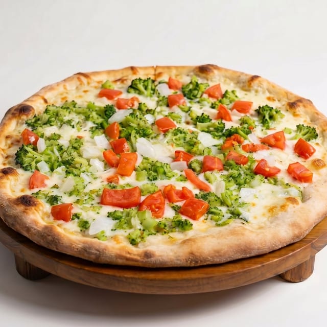 White Vegetarian Pizza.
