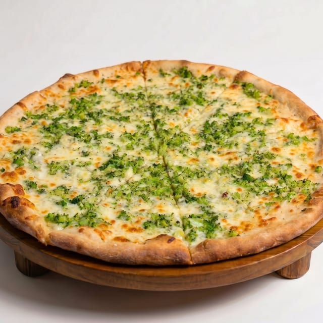 White Broccoli Pizza.