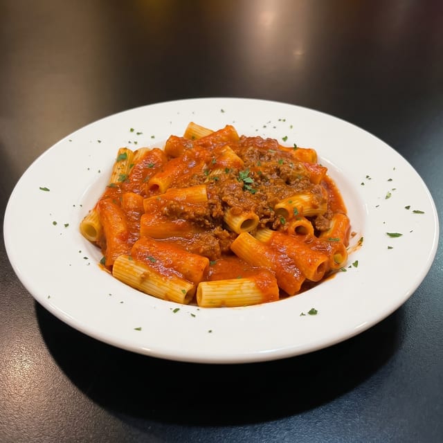 Meat Sauce Pasta.