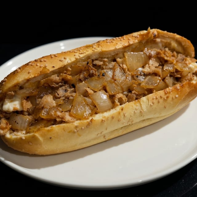 Chicken Cheesesteak Sub.
