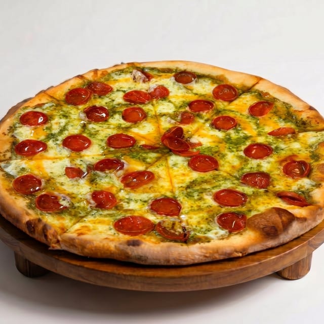 Pesto Roni Pizza.